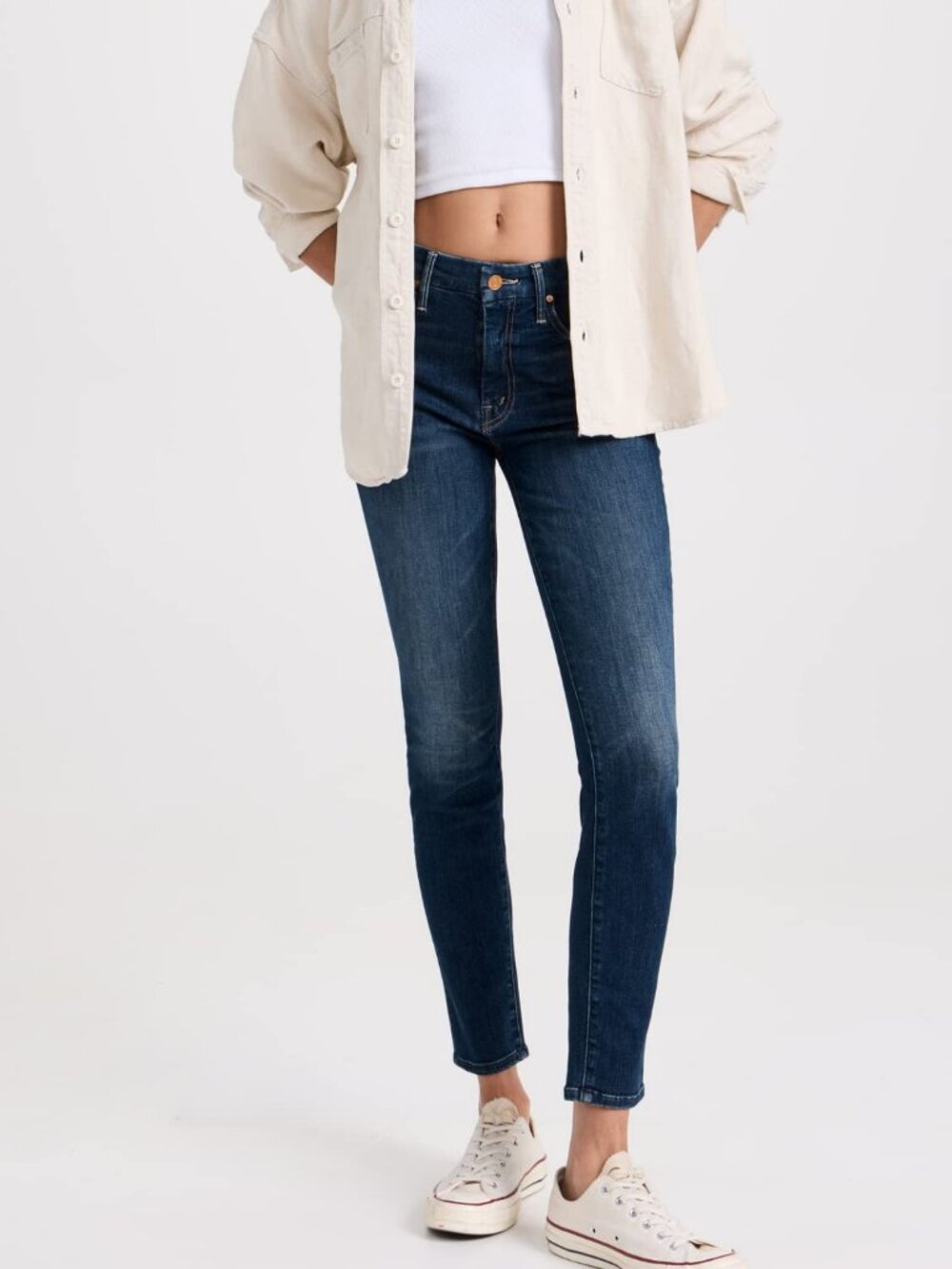 Mother Superior The Looker High Waisted Jeans - Teaming Up - Blue - Size 31